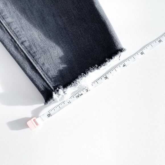 Spanx Womens High Rise Distressed Raw Hem Pull-On Skinny Ankle Jegging Gray SZ M - Picture 7 of 10